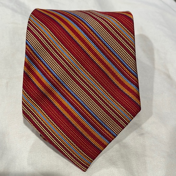 Hickey Freeman red striped tie - Picture 1 of 6